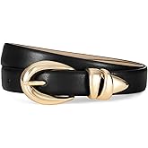 AI DEEBLUE Fashion Waist Belt with Gold Buckle Women's Belts for Jeans Stylish Leather Belts for Women
