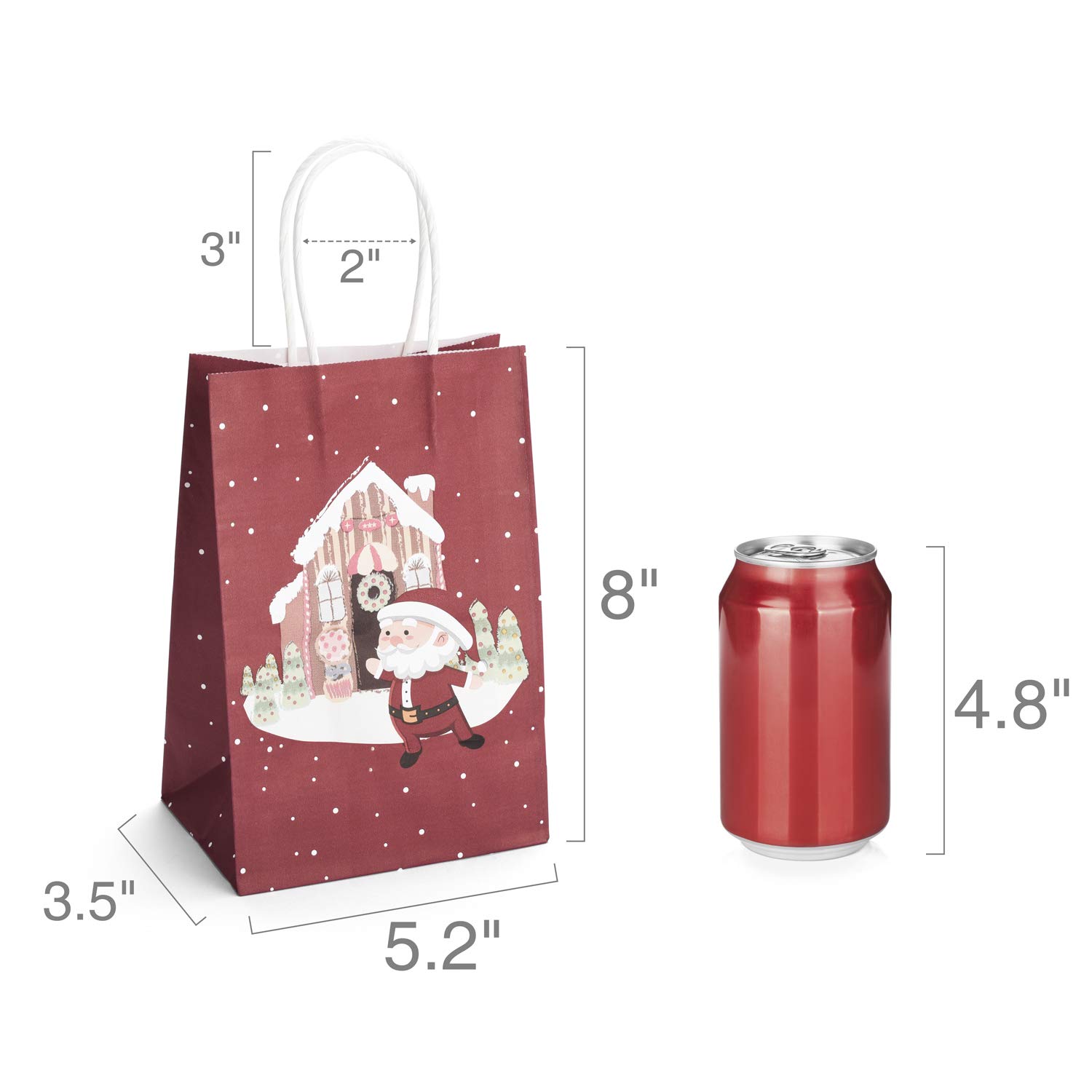 GSSUSA Christmas Paper Bags 5.25\