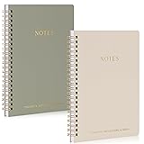 ZICOTO Aesthetic Spiral Notebook Set of 2 For Women