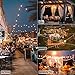 Outdoor Patio String Lights 100Feet G40 Backyard Lights with 104 5W Edison Clear Bulbs(4 Spare), UL Listed Waterproof Hanging Lights for Balcony Porch Bistro Party Decor, C7 E12 Socket, White