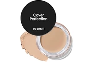 THESAEM Cover Perfection Pot Concealer #01 Clear Beige - High Adherence & Coverage Balm, Conceals Blemish & Acne Spots, Matte Finish Sebum Control for Oily and Combination Skin