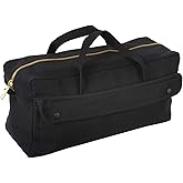 Rothco Canvas Jumbo Tool Bag With Brass Zipper, Black