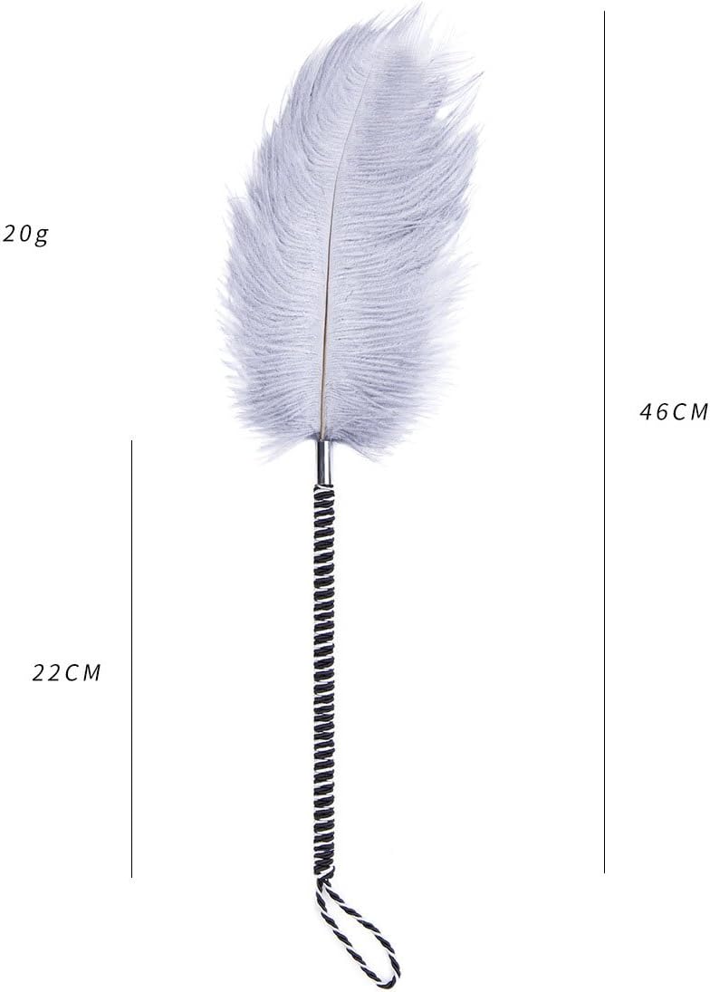 KuTi Kai Tied Rope Handle Soft Ostrich Feather Tickler 18.11inch/46cm - Image 3
