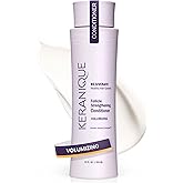 Keranique Volumizing Conditioner for Women - Best for Fine, Thin, & Brittle Hair - Sulfate-Free, Good for Color Treated Hair - Nourishing Volume Thickening Conditioner with Keratin for Thinning Hair