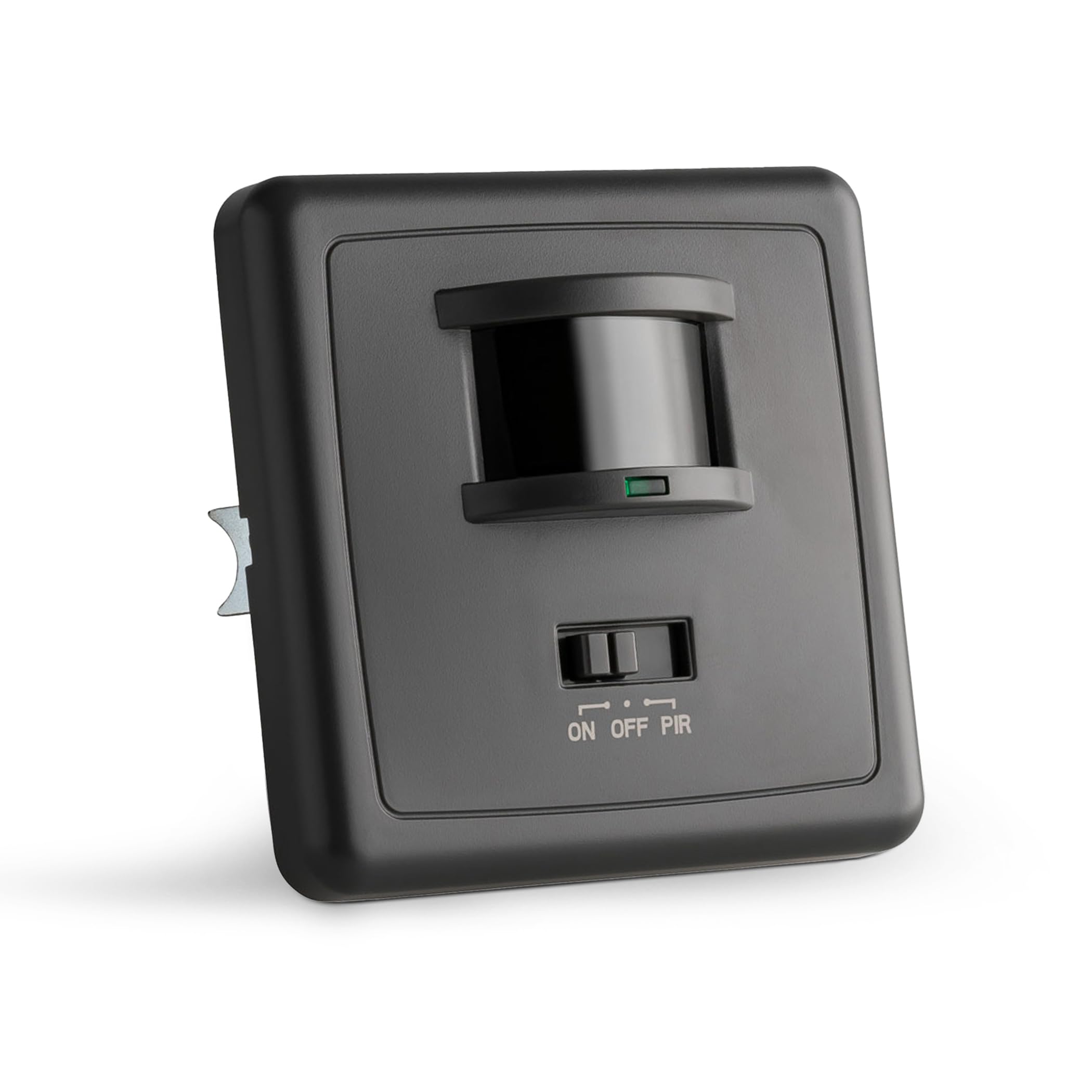 SEBSON PIR Sensor Light Switch Indoor - Motion Sensor for LED Lights, Flush Wall Mounting, Programmable, Range 9m/160° - Suitable for Round 68mm Back Box