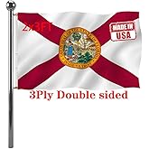 Jayus Double Sided Florida Sates Flags 2x3 FT Outdoor - Vivid Colors 3Ply FL Florida Flags Banners- Heavy Duty 100% Polyester with 2 Brass Grommets