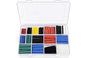 TUOFENG 670 pcs Heat Shrink Tubing 2:1,6 Colors 12 Sizes Insulation Tube Apply to Electrical Wire Cable Wrap Assortment Elect