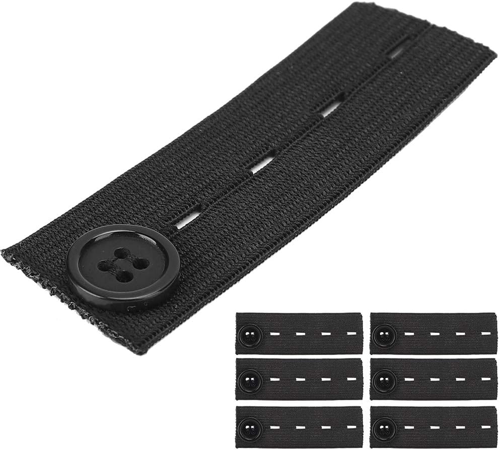 2 Rallonges De Ceinture Sac à Dos - Extenseur Taille Réglable - Polyester Noir