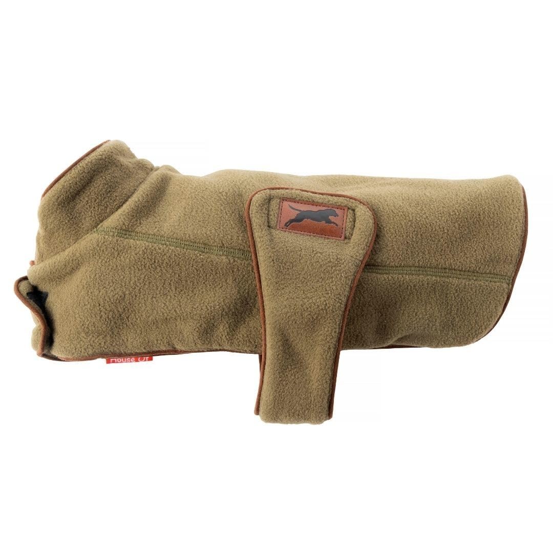 House Of Paws Fleece Coat Green Medium 14 inch