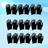 EXCEART 12 Pairs Black Cotton Work Gloves Multipurpose Size L Thin view 5