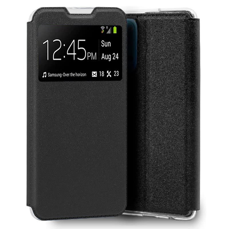Cool Flip Cover Case for OPPO Reno 4 Plain Black