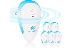 Avantaway Ultrasonic Pest Repeller, Indoor Pest Control for Mosquito, Mouse, Cockroach, Bug, Roach,Upgraded Electronic Plug-in Insect Repellent for House, Garages, Warehouses, Offices, Hotel,6 Pack