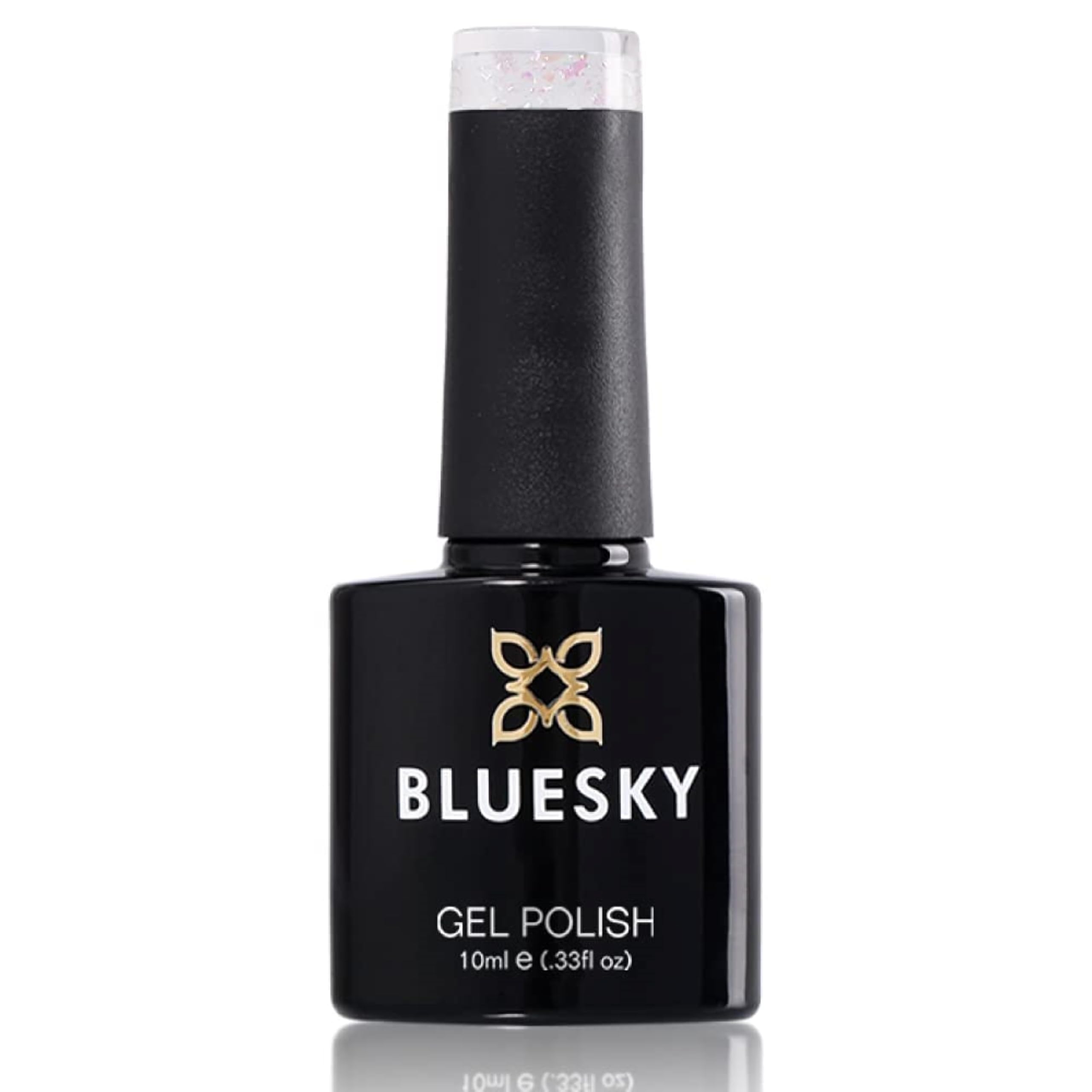 Bluesky Gel Nail Polish, Galaxy 08, Twilight Zone, Clear Coat with the Galaxy Colored Flakes, Glitter, 10ml (Requires Curing Under UV LED Lamp)