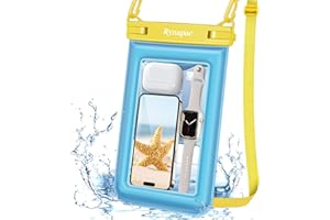 Rynapac Waterproof Phone Pouch Floating - 10in Waterproof Phone Case for Beach Essentials, IPX8 Underwater Cell Phone Holder with Lanyard for iPhone 16 15 14 13 Pro Max, Galaxy 24+ 23 Series (1 Pack)