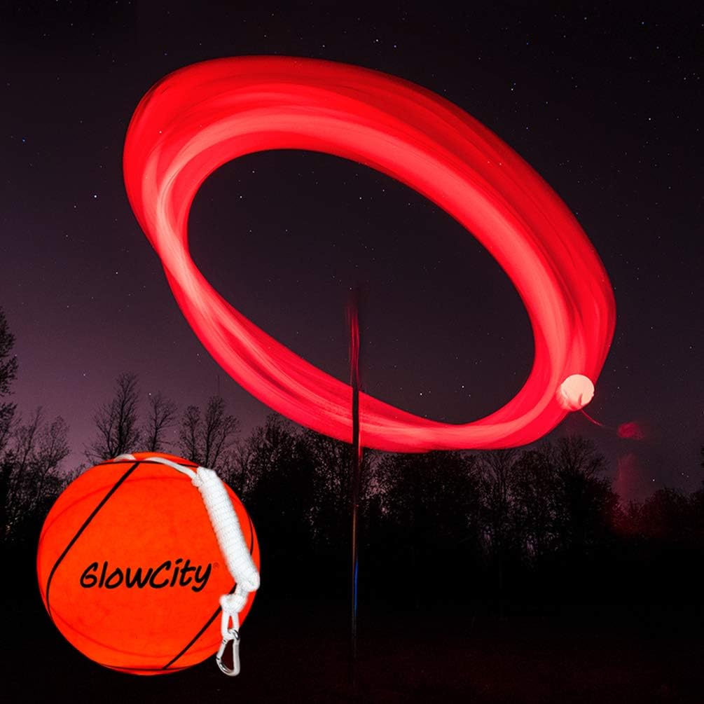 GlowCity LED Light Up Tetherball-Uses Hi Bright LED Light-Better Than Glow in The Dark : Sports & Outdoors
