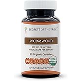 Secrets of the Tribe Wormwood USDA Organic Capsules | Certified Organic Vegetarian Capsules, Herbal Dietary Supplement | Artemisia Absinthium Dried Herb (60 Count)