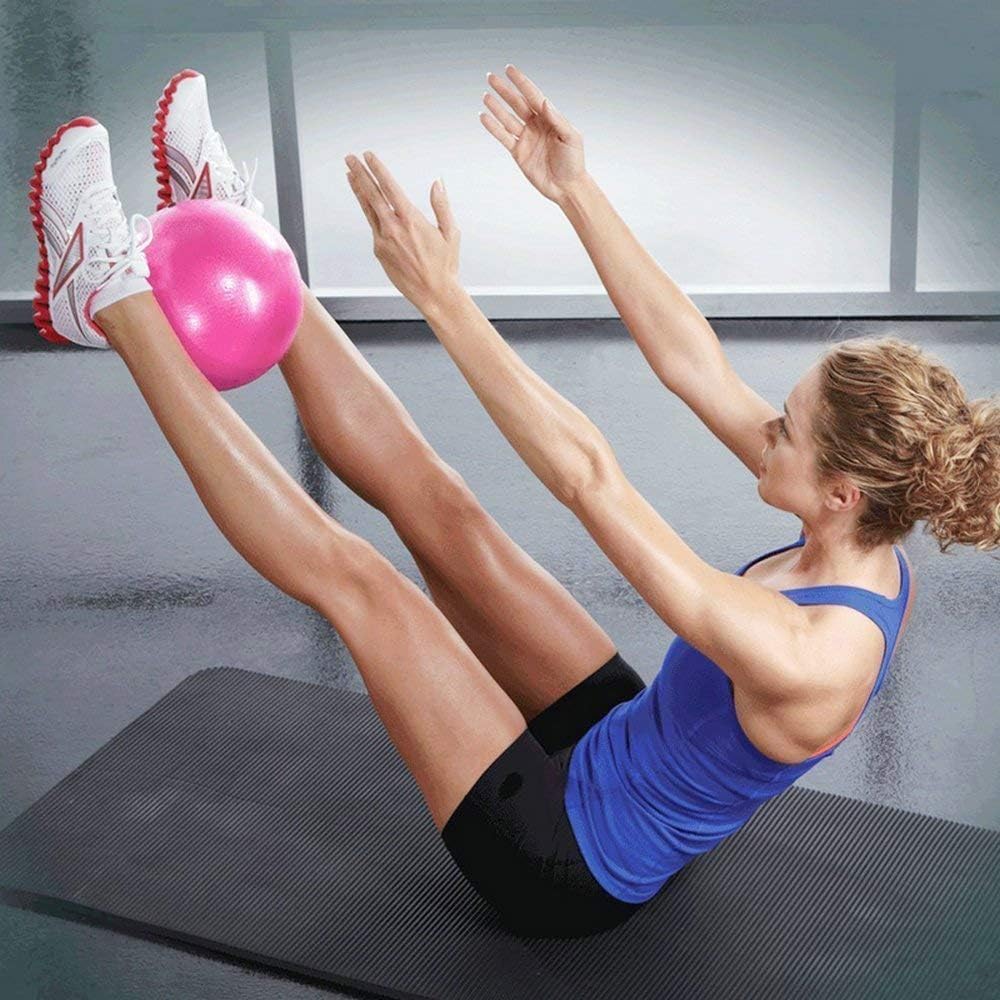 nononfish Mini Exercise Barre Ball for Yoga,Pilates, Stability Exercise Home Workout, Core Training and Physical Therapy Small Bender Ball - 9 Inch with Inflatable Straw: Sports & Outdoors