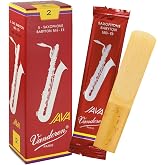 Vandoren SR342R Bari Sax JAVA Red Reeds Strength 2; Box of 5