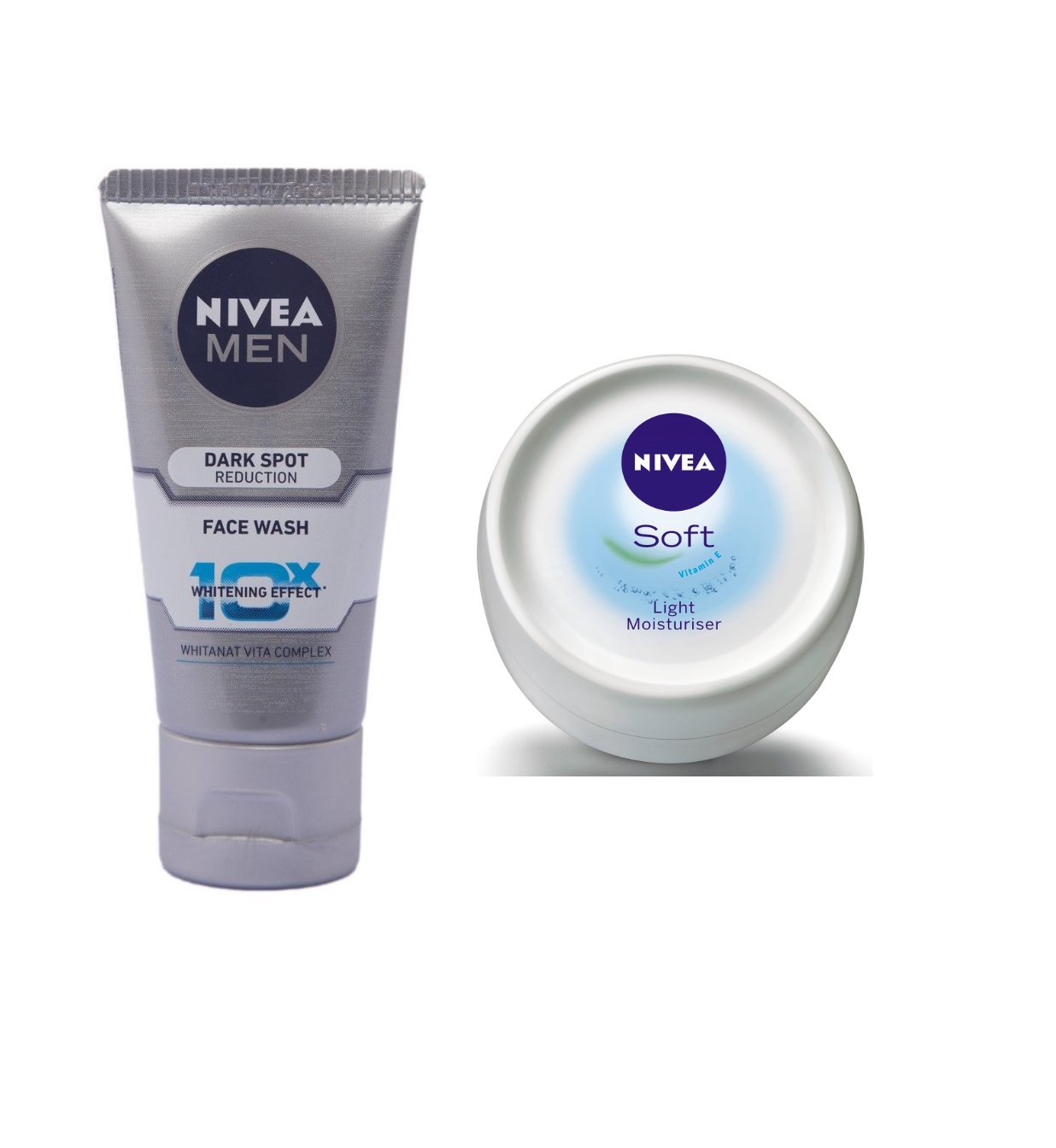 Nivea Men Dark Spot Reduction Face Wash, 100ml with Free Nivea Soft