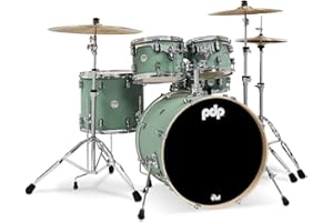 PDP Pacific Drums & Percussion Drum Set Concept Maple 5-Piece, Satin Seafoam Shell Pack (PDCM2215SF)