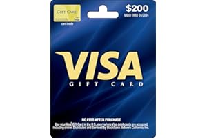Visa Physical Gift Card $200 (plus $6.95 Purchase Fee)