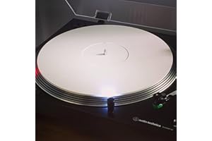 GENERIC Acrylic Turntable Mat - 12" Vinyl Record Platter Slipmat - Enhanced Audio Experience - Reduces Vibrations & Static Noise - Improves Bass & Sound Clarity - White Finish
