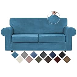 WEERRW Velvet Couch Covers for 2 Cushion Couch Sofa