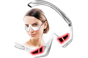 Rotsha Under-Eye Red Light Therapy Device, Red Light Therapy Glasses Microcurrent Eye Massager Red Light Eye Mask for Eye Bags Dark Circles Puffiness Wrinkles Fine Lines