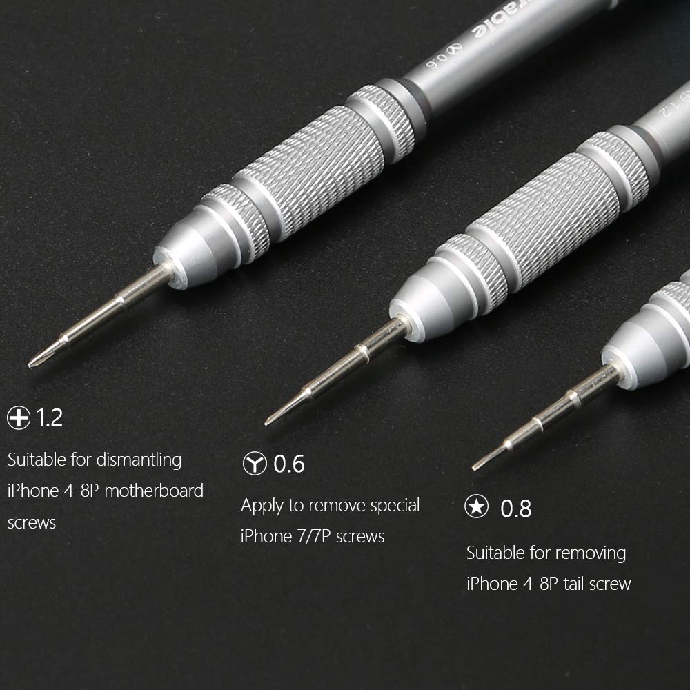 iPhone Screwdriver Set, Repair Tool Kit Tri-wing (Y) Screwdriver Pentalobe P2 & Philips PH000 for Apple iPhone 7 7Plus 6Plus 6S 6 SE iPod iTouch iWatch (3 in 1 Screwdriver)