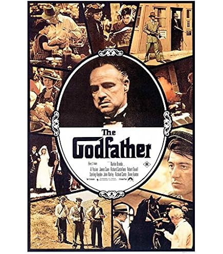 Amazon.com: The Godfather Movie Poster, 27 x 40, Style A, 50th