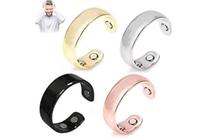 KOFISNI Auvulis Migraine Rings for Women Men Lymphatic Vitality Magneti Fatigue Relief Rings Stainless Steel Adjustable Rings