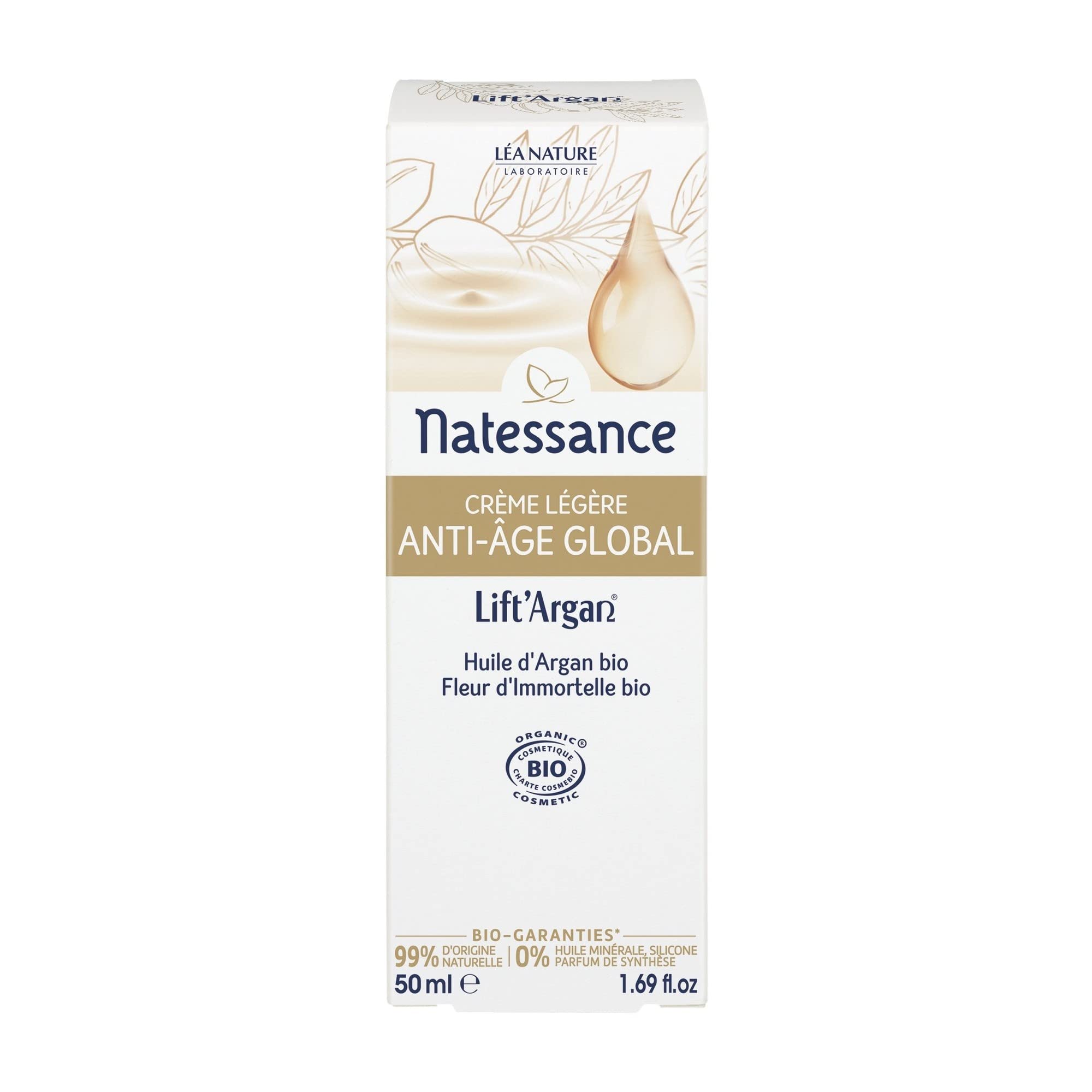 Lift'Argan Divine Light Emulsion Global Anti-Ageing Cream for 30 Years and Above 50 ml Pump Bottle