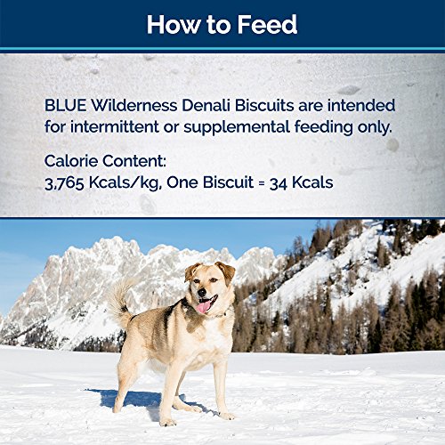 BLUE Wilderness Grain Free Denali Biscuits with Wild Salmon, Venison, & Halibut Dog Treats 8-oz