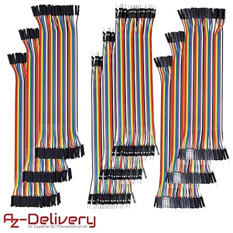 AZDelivery ????? 9 x Jumper Wire Kabel x 40 STK. je 20 cm M2M/ F2M / F2F für Arduino und Raspberry Pi Breadboard