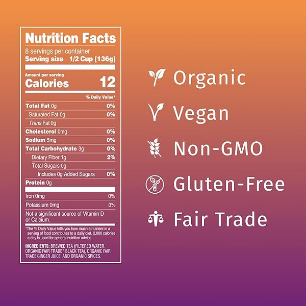 BHAKTI FAIR TRADE DAIRY FREE PREMIUM CHAI TEA – UNSWEETENED CONCENTRATE (32 OUNCE, 1 COUNT) – EXPERIENCE THE FRESH AND SPICY GINGER CHAI DIFFERENCE