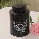Youdear Memorials Angel Wings Medium Keepsake Urn Black Wings view 5