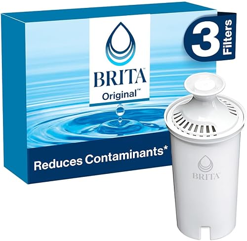 Brita Standard Replacement Filter, Reduces Contaminants while keeping healthy minerals, Certified by WQA to reduce Chlorine for improved taste, Made without BPA, Replace after 151 litres, 3 Count