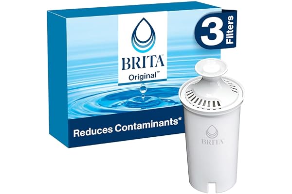 Brita Standard Replacement Filter, Reduces Contaminants while keeping healthy minerals, Certified by WQA to reduce Chlorine f