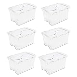 Sterilite 48 Qt Hinged Lid Storage Box, Stackable