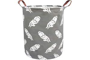 BOOHIT Storage Baskets,Canvas Fabric Laundry Hamper-Collapsible Storage Bin with Handles,Toy Organizer Bin for Kid's Room,Office,Nursery Hamper, Home Decor (Fire football)