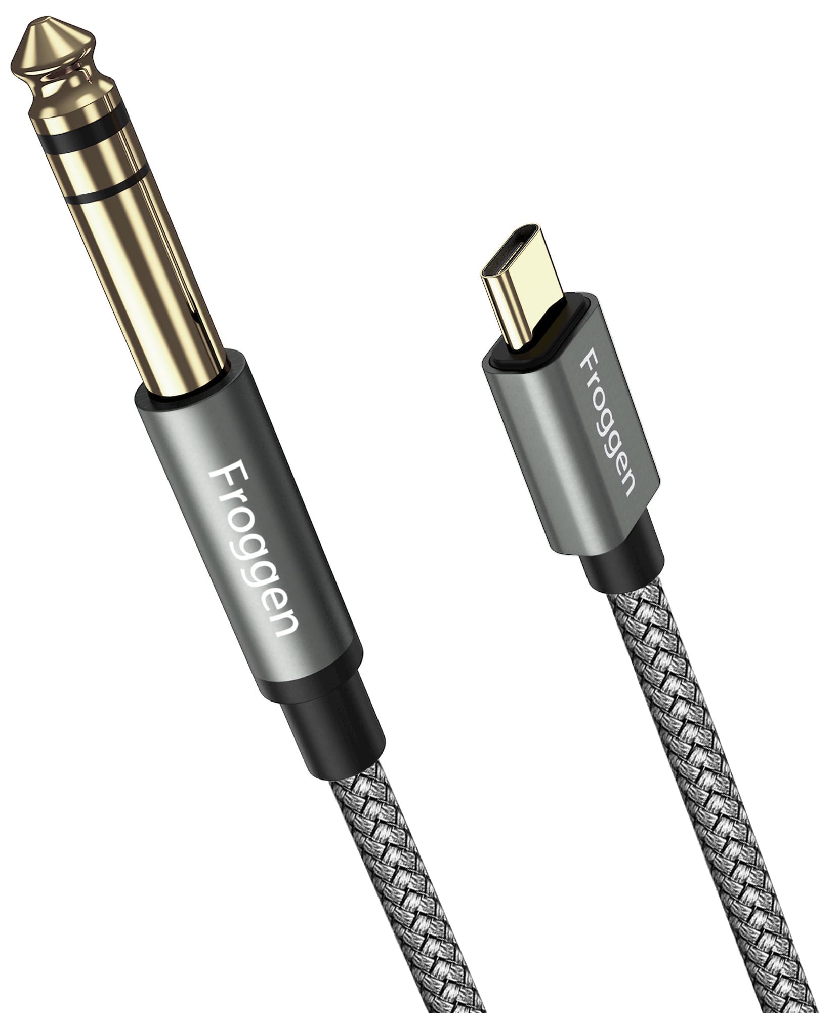 Froggen USB C to 6.35mm Cable, Type C to 6.35 mm 1/4 inch TS Audio Cable for iPhone 15 series, Smartphone, Amplifier, Speaker, Playing Music, Mixing Console Mixer