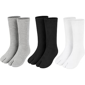 DAVQXZRM Japan Tabi Socks, Cotton Split Toe Socks Breathable Japanese Tabi Flip Flops Sandal Sock, Soft Daily Wear