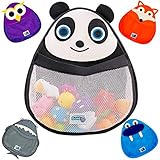 BATH TOY ORGANIZER (Panda) - Safe & Mildew-Free - Perfect for Baby Bath Toys - Organizer w/ 2 FREE Suction Cups for Sturdy Bath Toy Storage