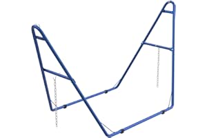 Outspark Portable 2-Person Hammock Stand Only-Heavy Duty Outside Garden Backyard Outdoor 550-Pound Capacity,Fits Hammocks 9 to 14 Feet Long-Blue