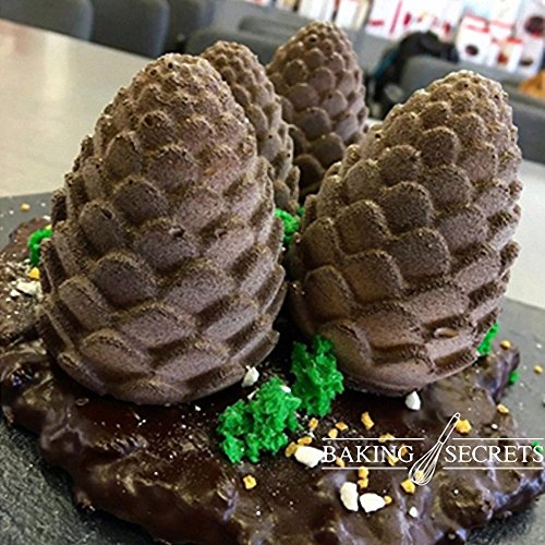 3D Pinecone Cake Mold - MoldFun Christmas Pine Cone Silicone Tray Mold for Mousse Cake, Muffin, Chocolate, Ice Cube, Pudding, Candle, Soap, Lotion Bar, Clay, Wax, Crayon