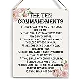 YCYD Ten Commandments Decor,10 Commandments Desk
