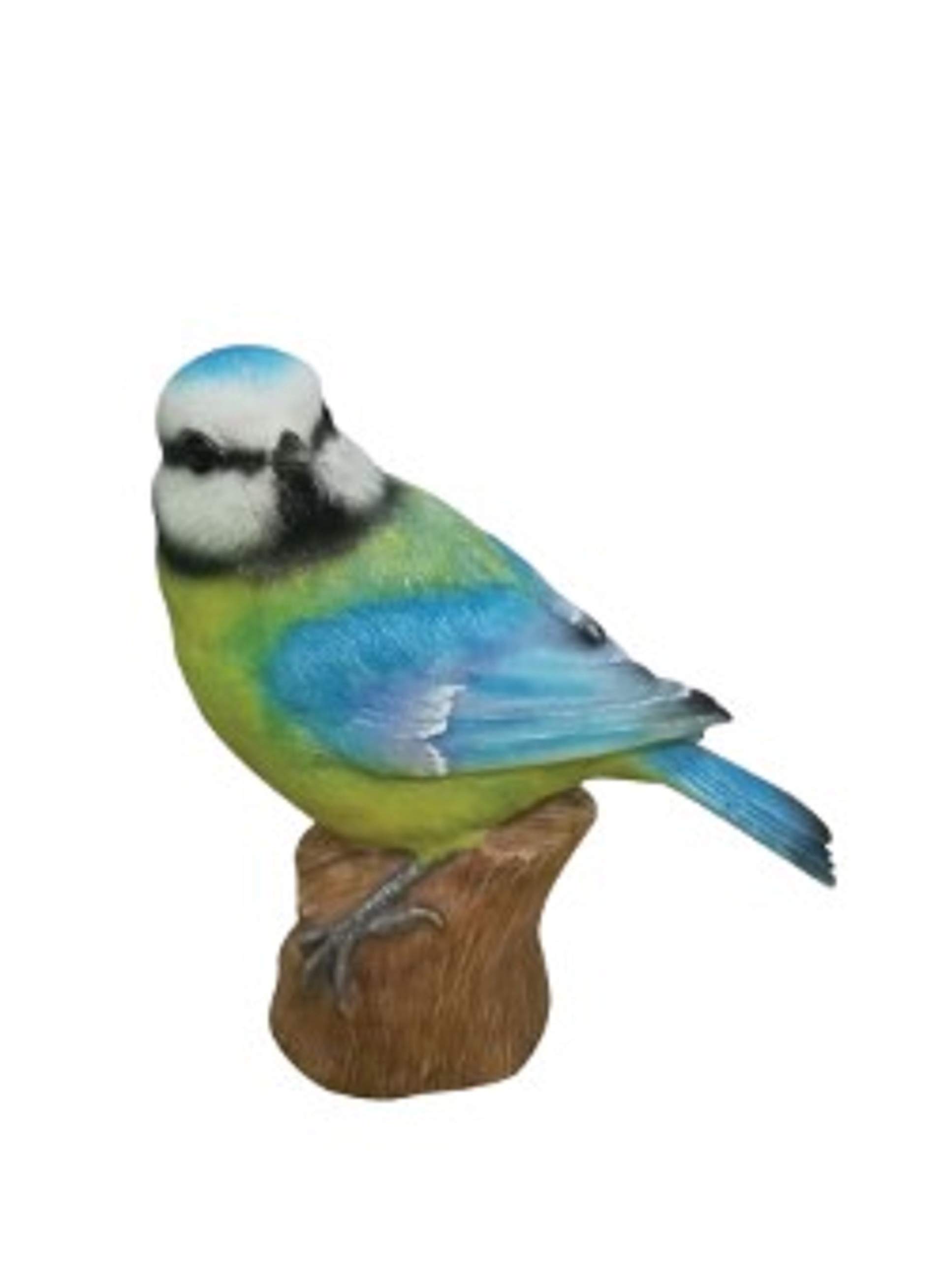 Blue Tit Ornament Garden Or Home Lifelike Resin Statue Figurine Frostproof 13cm