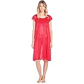 Casual Nights Women's Cap Sleeve Flower Silky Tricot Nightgown