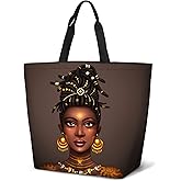 IAGM Women Tote Bags African American Woman Shoulder Bag Afro Black Girl Magic Satchel Handbags For Shopping,Work,Grocery,Gym