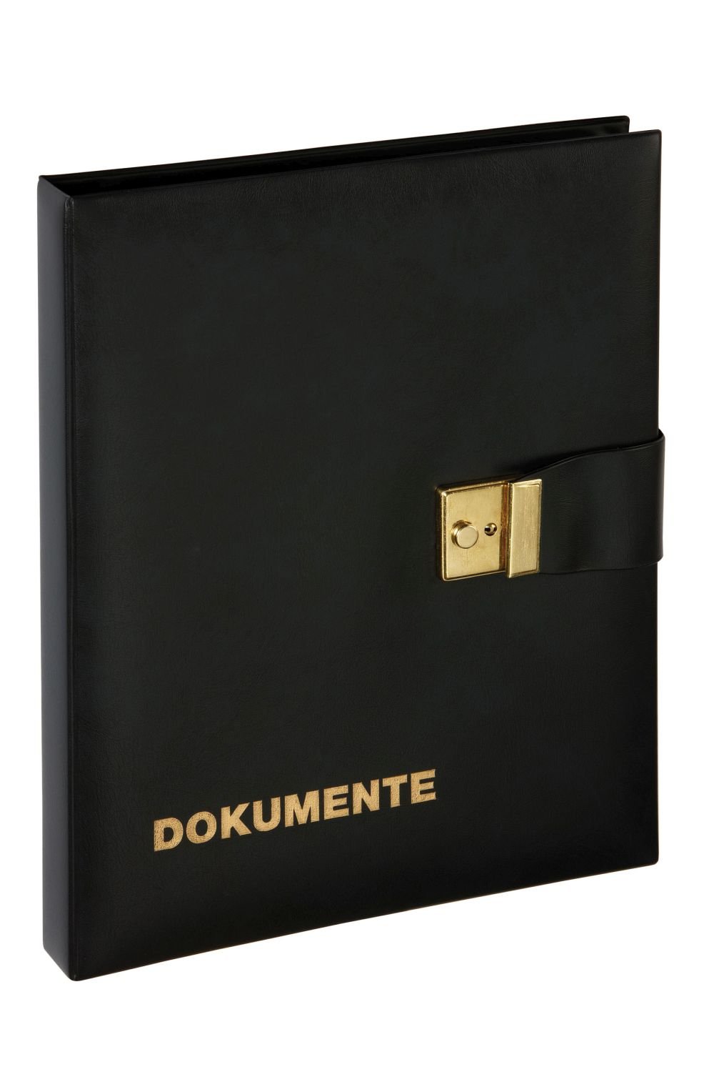 Pagna Document Wallet Soft Synthetic Leather with Flap Lock 4-Ring Mechanism Insert Pocket